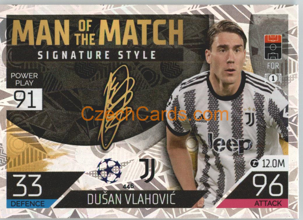 Football Soccer Dusan Vlahovic Match Attax Man Of The Match