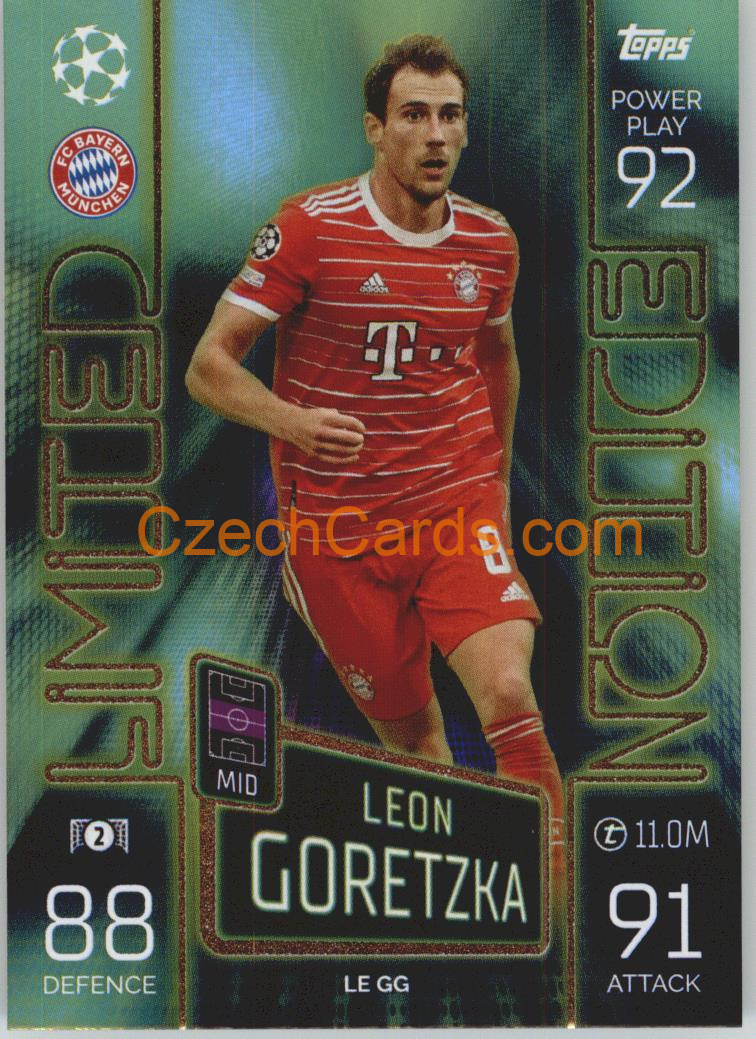 FOOTBALL SOCCER Leon Goretzka Topps Match Attax 2022 23 Limited Green