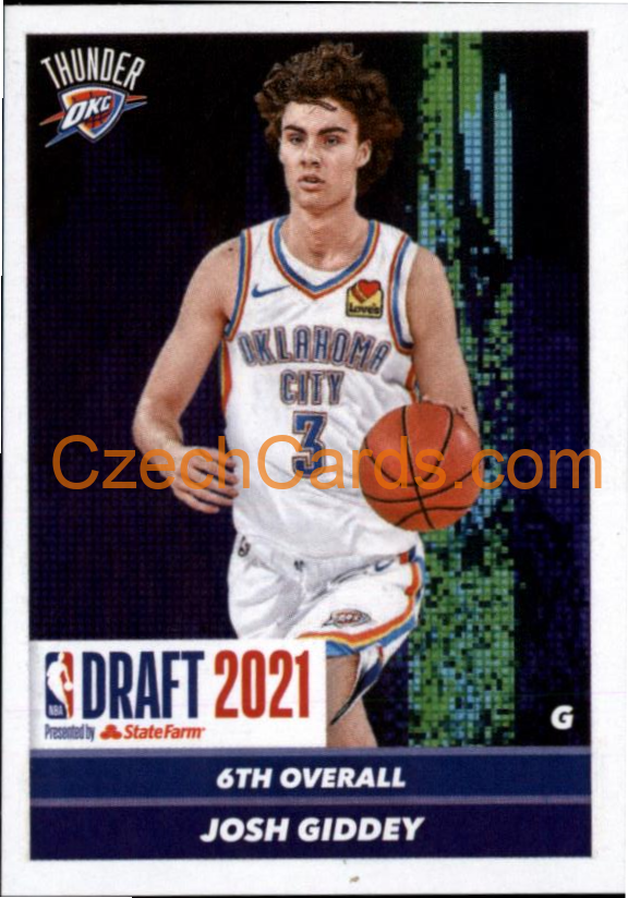 BASKETBALL Josh Giddey 2021 22 Panini NBA sticker and card RC 90 Czechcards com Sportovní