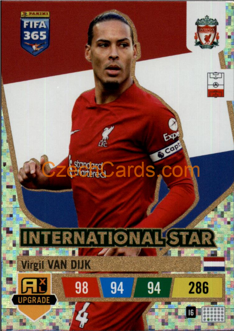 Football Soccer Virgil Van Dijk Fifa Adrenalyn International Star I Czechcards