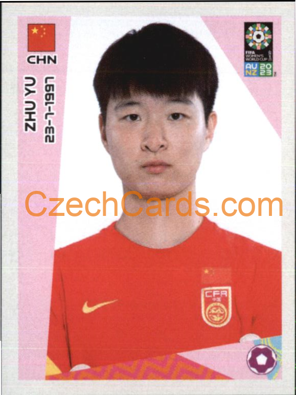 FOOTBALL SOCCER Zhu Yu Panini 2023 FIFA Women S World Cup Sticker