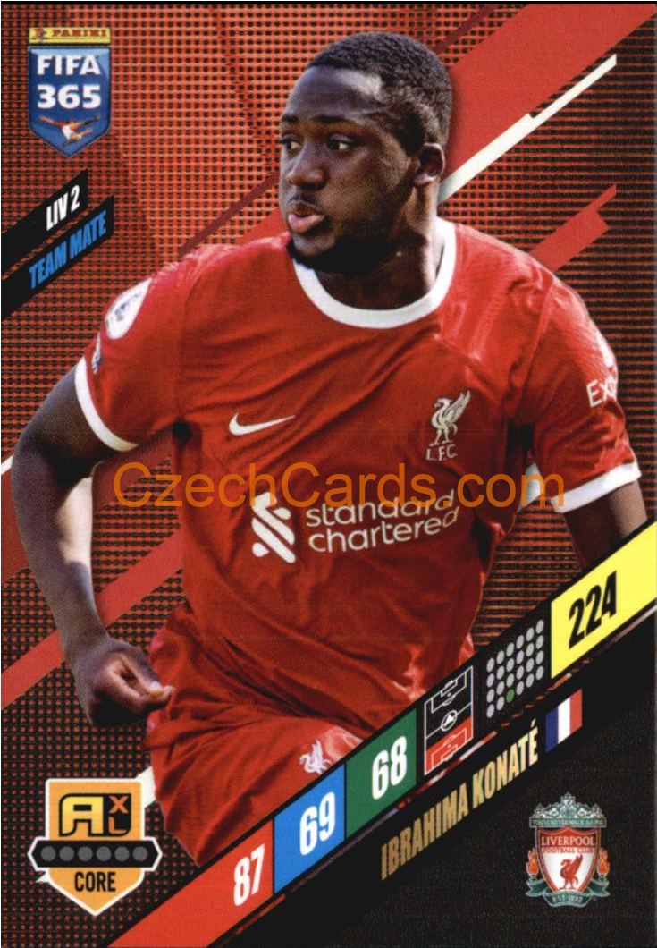 FOOTBALL/SOCCER Ibrahima Konaté 2024 Panini FIFA 365 Adrenalyn XL