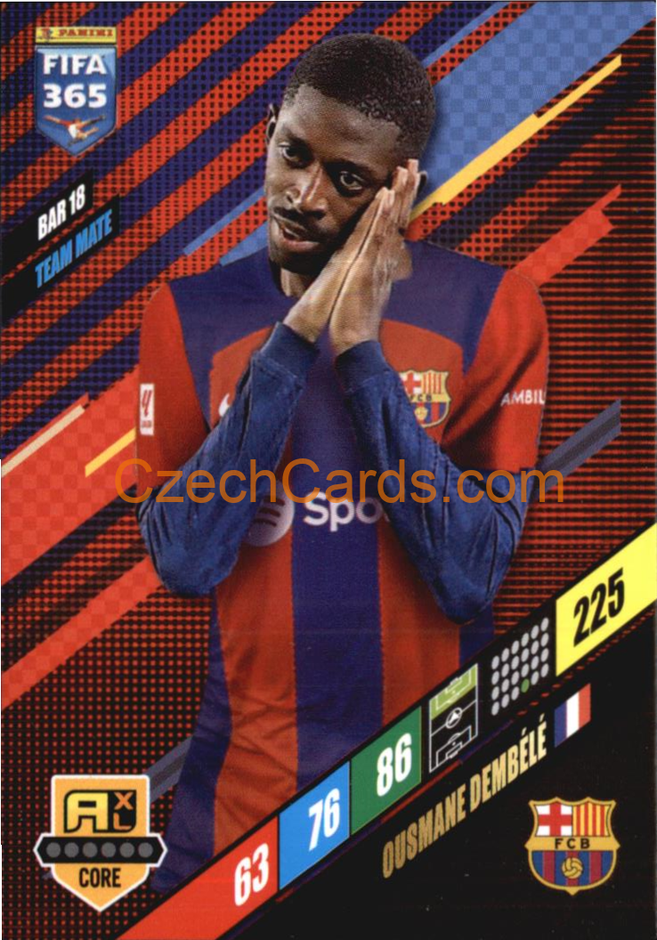 Football Soccer Ousmane Dembélé 2024 Panini Fifa 365 Adrenalyn Xl