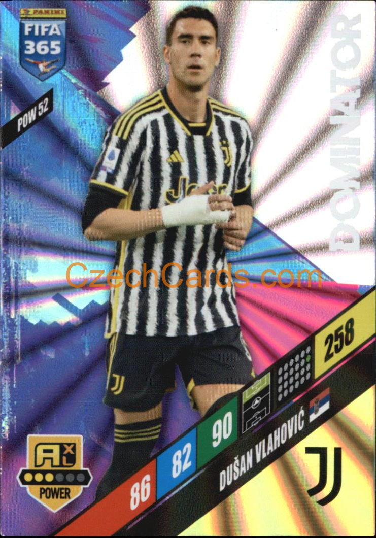 FOOTBALL SOCCER Dušan Vlahović 2024 Panini FIFA 365 Adrenalyn XL