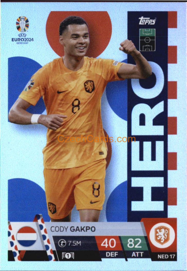 FOOTBALL SOCCER Cody Gakpo 2024 EURO March Attax Hero NED17