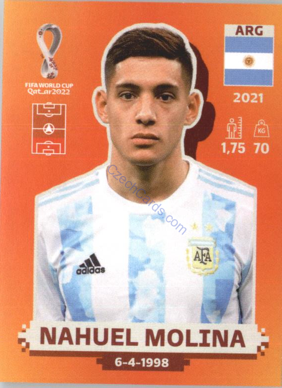 ARG6 Nahuel Molina (Argentina) Panini World Cup 2022 Sticker - Solve  Collectibles