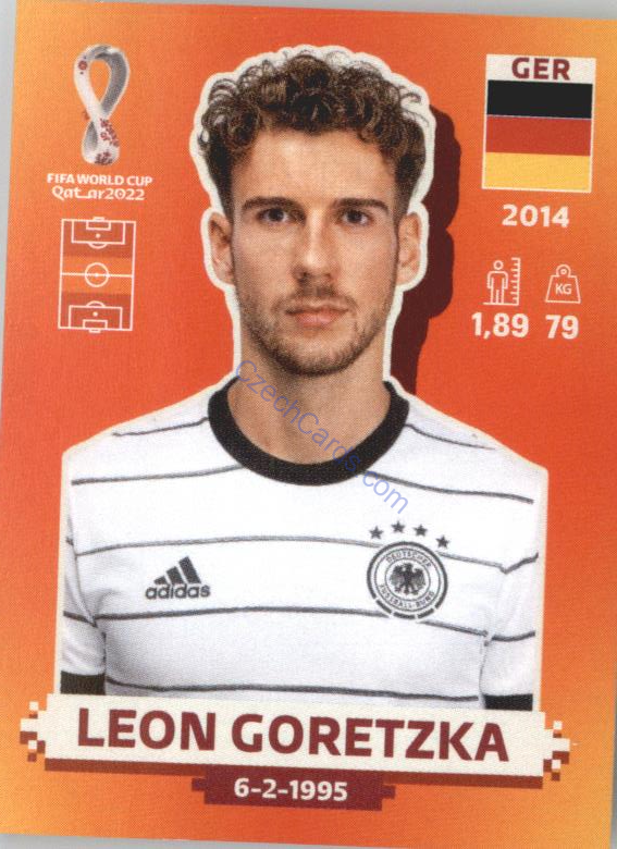 FOOTBALL SOCCER Leon Goretzka 2022 Panini WC Qatar Sticker GER 10