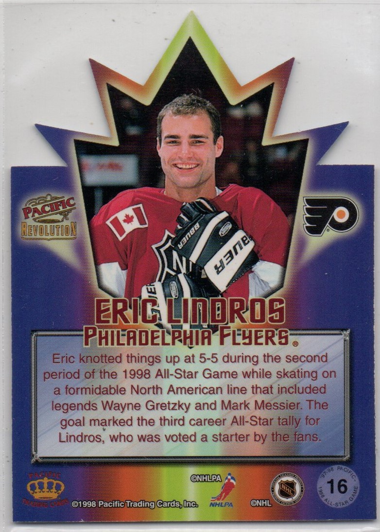 Eric Lindros 1997/98 Revolution All Star Game Die Cut #16