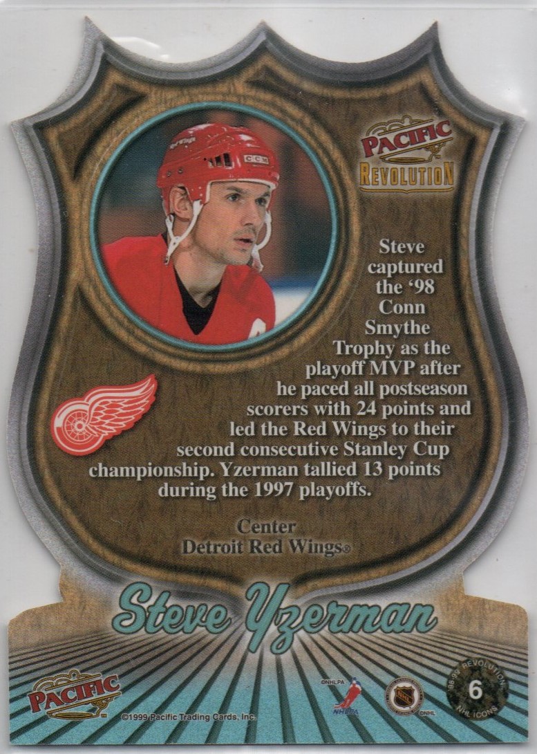 Steve Yzerman 1998/99 Revolution NHL Icon Die Cut #6