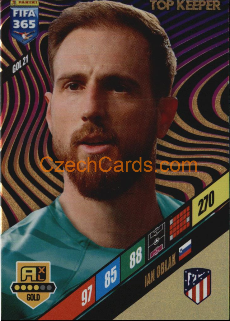 FOOTBALL/SOCCER Jan Oblak 2024 Panini FIFA 365 Adrenalyn XL Top