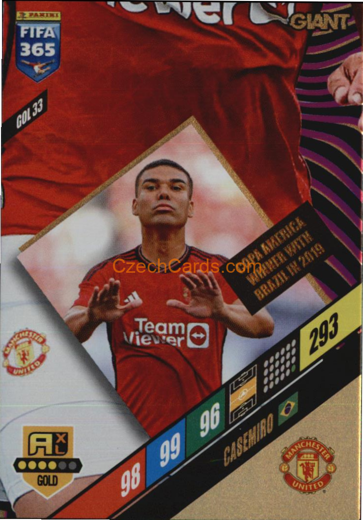 FOOTBALL/SOCCER Casemiro 2024 Panini FIFA 365 Adrenalyn XL Giant