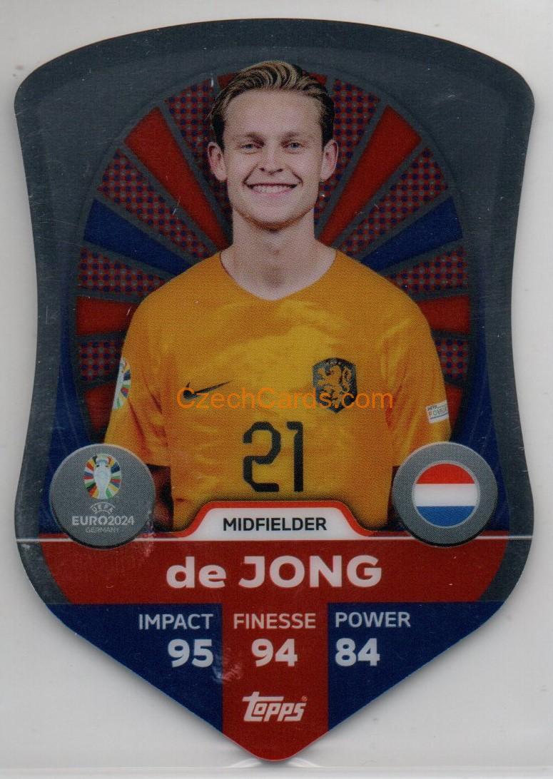 FOOTBALL/SOCCER | Frenkie de Jong 2024 EURO Match Attax Chrome Pro ...