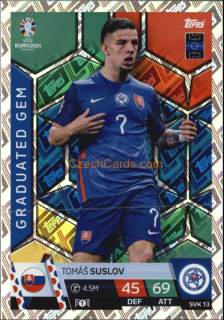 Tomáš Suslov 2024 EURO Match Attax Graduated Gem purple parallel #SVK13