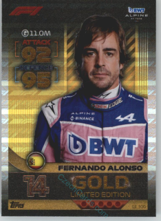 Fernando Alonso (Alpine) 2022 Turbo Attax #LE 10G