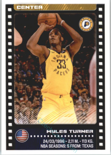 Myles Turner 2019/20 Panini sticker Euro ed. #129