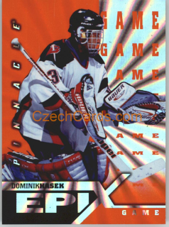 Dominik Hasek 1997/98 Pinnacle Epix Game Orange #E22