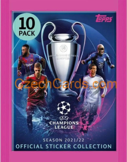 Balíček fotbalových samolepek 2021/22 Topps Champions League