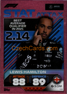 Lewis Hamilton (Mercedes) 2022 Turbo Attax Purple #133