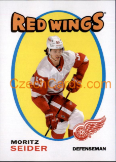 Moritz Seider 2022-23 Topps NHL sticker 1971-72 Topps NHL Rookie Insert #617