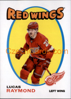 Lucas Raymond 2022-23 Topps NHL sticker 1971-72 Topps NHL Rookie Insert #619