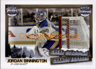 Jordan Binnington 2022-23 Topps NHL sticker The Great Outdoors #647