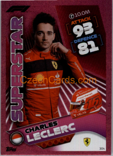 Charles Leclerk (Ferrari) 2022 Turbo Attax Purple #304