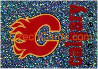 Calgary Flames Logo 1998/99 Panini NHL Hockey sticker shiny #175