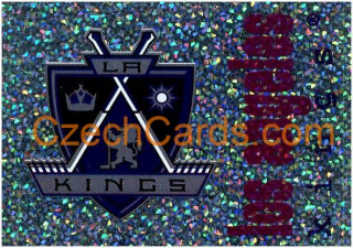 Los Angeles Kings Logo 1998/99 Panini NHL Hockey sticker shiny #199