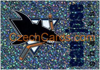 San Jose Sharks Logo 1998/99 Panini NHL Hockey sticker shiny #207