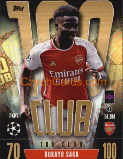 Bukayo Saka 2023/04 Topps Match Attax 100 Club #487