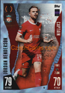 Jordan Henderson 2023/04 Topps Match Attax Captain Crystal Parallel #93