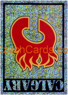 Calgary Flames Logo 1999/00 Panini NHL sticker metal #185