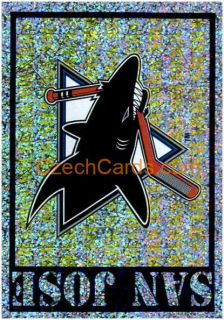 San Jose Sharks Logo 1999/00 Panini NHL sticker metal #295