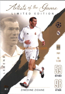 Zinedine Zidane 2023/04 Topps Match Attax Artists of the Game #AG3