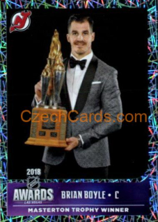 Bill Masterton Trophy - Brian Boyle 2018/19 Panini NHL sticker metal #10