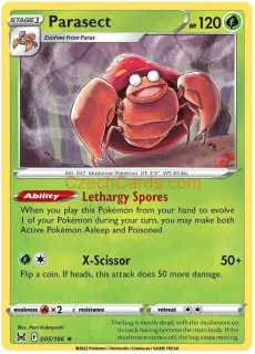 Parasect 5/196 Pokémon Lost Origin Rare