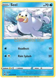 Seel 33/196 Pokémon Lost Origin Common