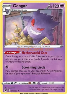 Gengar 66/196 Pokémon Lost Origin Rare