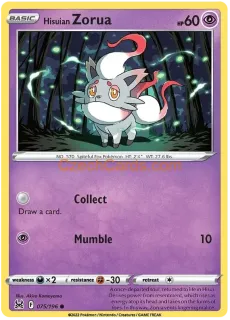 Hisuian Zorua 75/196 Pokémon Lost Origin Common