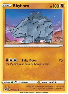 Rhyhorn 89/196 Pokémon Lost Origin Common