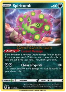 Spiritomb 117/196 Pokémon Lost Origin Rare