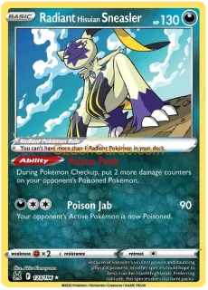 Radiant Hisuian Sneasler 123/196 Pokémon Lost Origin Holo Rare