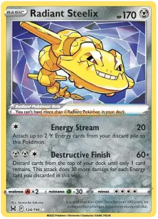 Radiant Steelix 124/196 Pokémon Lost Origin Holo Rare