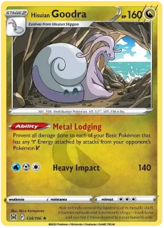 Hisuian Goodra 134/196 Pokémon Lost Origin Rare