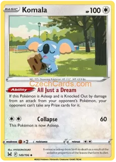 Komala 149/196 Pokémon Lost Origin Uncommon