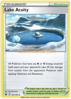 Lake Acuity 160/196 Pokémon Lost Origin Uncommon