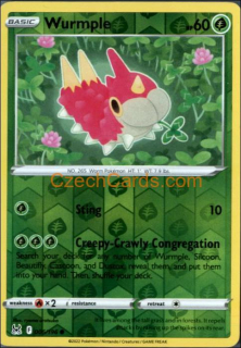 Wurmple 6/196 Pokémon Lost Origin Common Reverse Holo