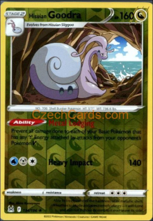 Hisuian Goodra 134/196 Pokémon Lost Origin Rare Reverse Holo