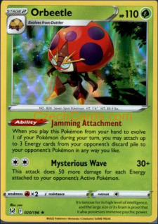 Orbeetle 20/196 Pokémon Lost Origin Rare Holo