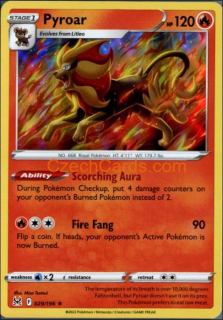 Pyroar 29/196 Pokémon Lost Origin Rare Holo